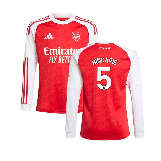 Latest Arsenal Home Football Shirt 2025-2026 (Hincapie 5) (Kids)