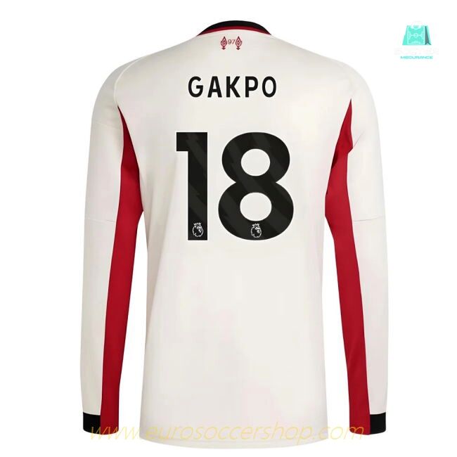 2025-2026 Liverpool Long Sleeve Away Shirt (Gakpo 18)
