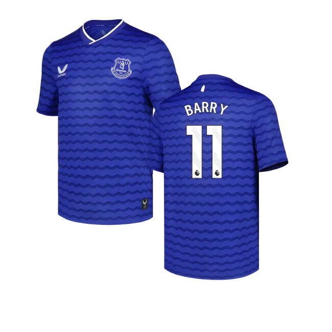 Everton Everton Home Shirt Kids Barry #11 Top Tier Match Day Lates...