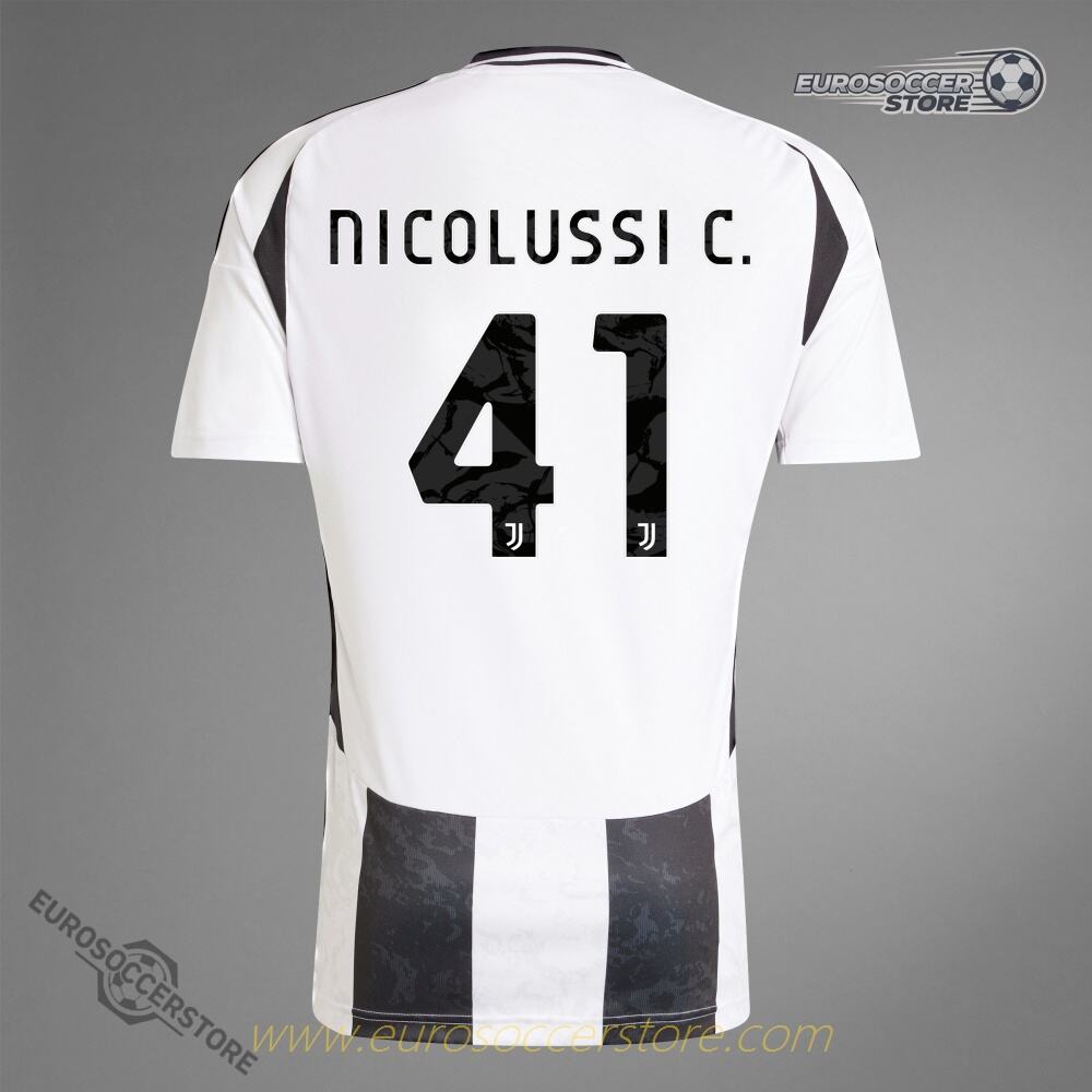 Juventus 24-25 Season Home Jersey - NICOLUSSI C. with Number 41