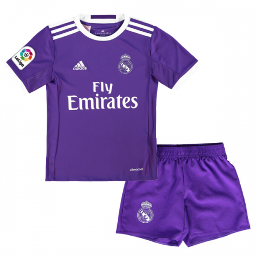 Kids Real Madrid Away 201617 Soccer KitsShirtShorts - Official