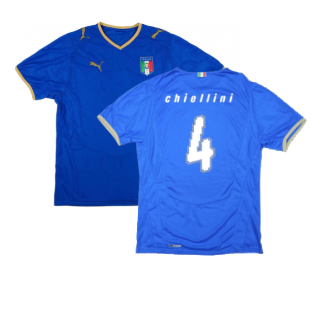 Chiellini 4 Rare Italy Home Collector Jersey 2008-2009