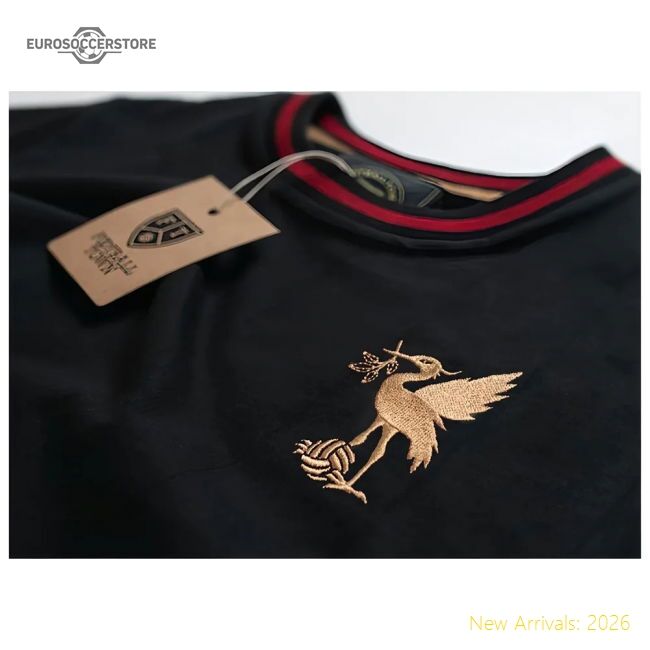 Authentic Liverpool The Bird Black Retro Football Shirt - Premium