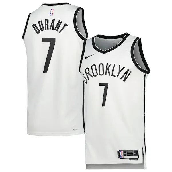 Kevin Durant BKN Championship Team Jersey - White - Licensed Product