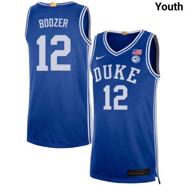 Youth(kids) Ncaa Team Cameron Boozer #12 Authentic Replica