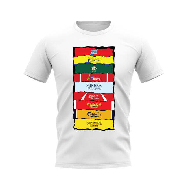 Wrexham Shirt Sponsor History T-shirt (White)