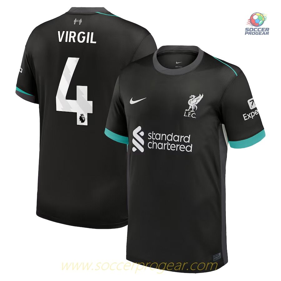 Liverpool Away Football Soccer Shirt 2024-25 Edition Virgil