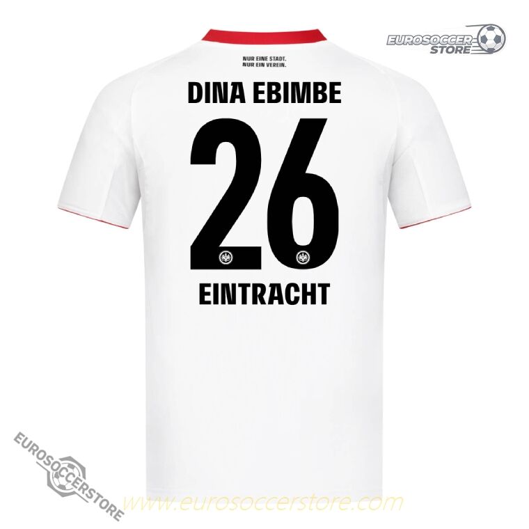 DINA EBIMBE's Eintracht Frankfurt Away Jersey, numbered 26, for the 25-26 season.