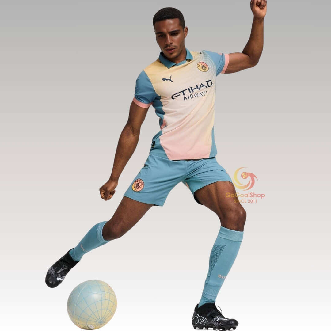 Manchester City Fourth Away Authentic Soccer Jersey- Definitely City (UCL)