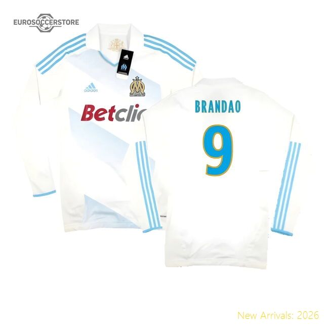 Supporter Marseille 2011-12 Player Spec Long Sleeve Home Shirt ((Excellent) L) (Brandao