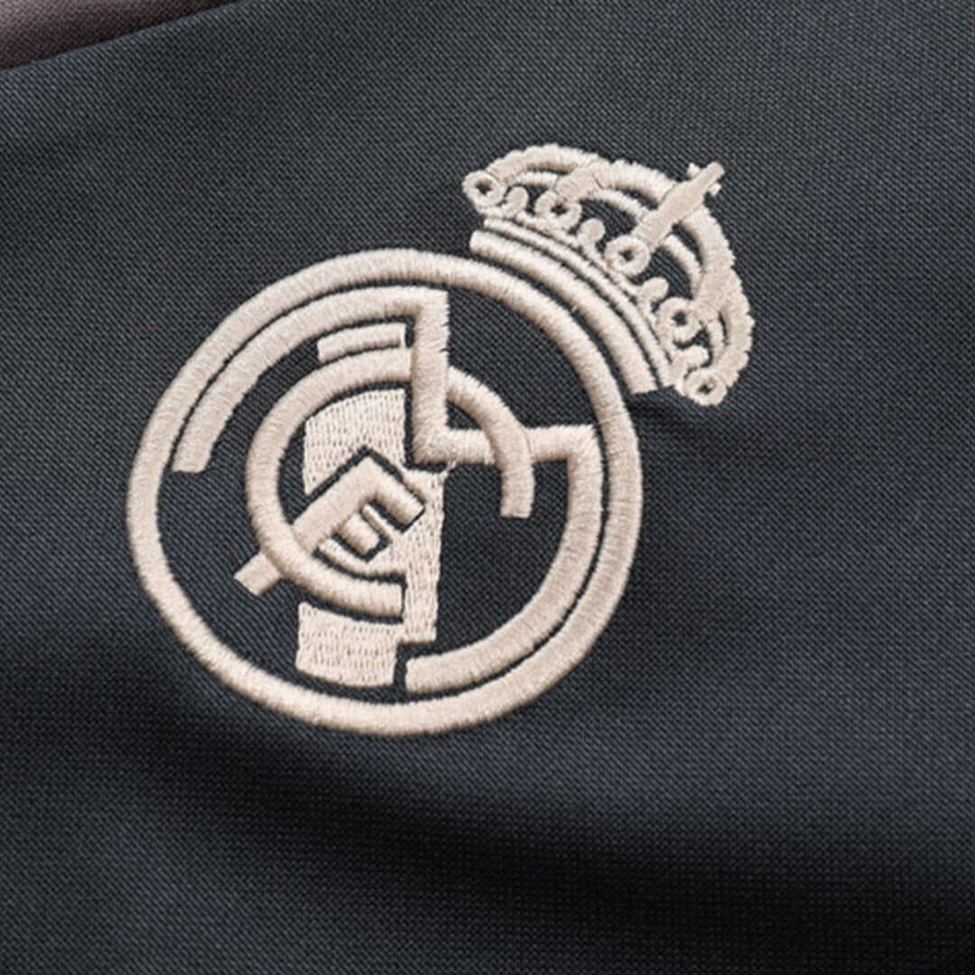 Kid's Real Madrid Zipper Sweatshirt Kit(Top+Pants) 2024/25Authentic Ki