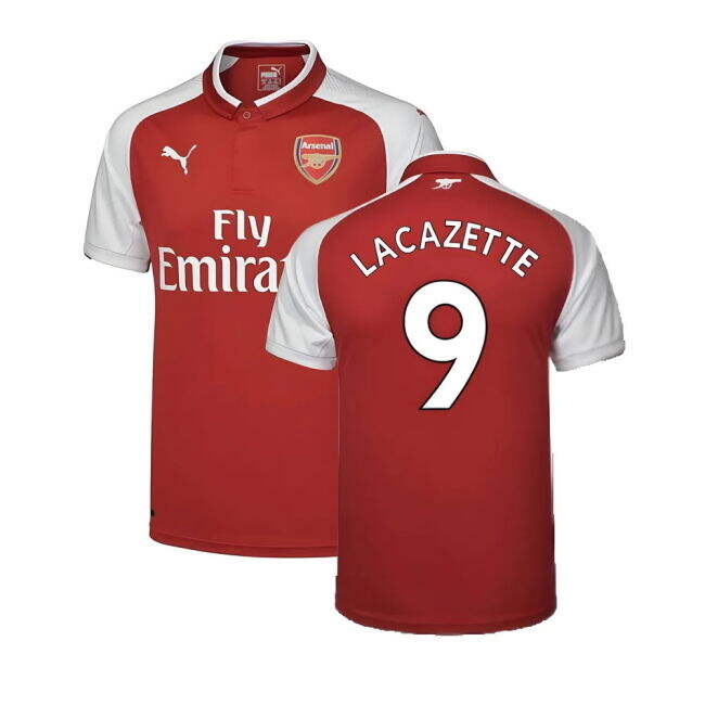 Arsenal 17/18 Home Football Shirt Adult Size XS ((Excellent) XS) (Lacazette 9)