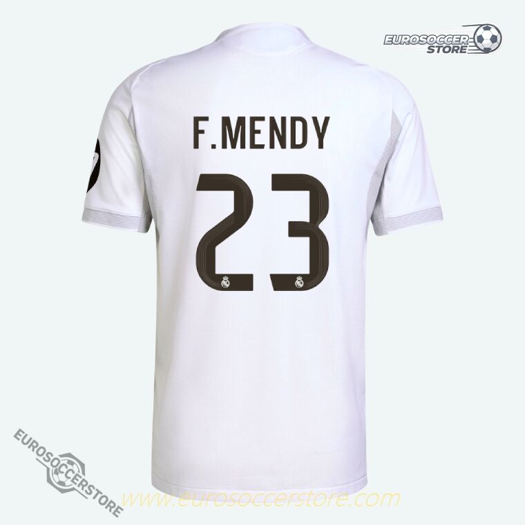 Real Madrid 25-26 Home Jersey (Player Version) with F. MENDY 23