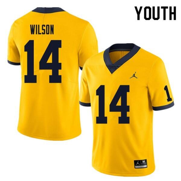 Youth(kids) Ncaa Team #14 Yellow Youth Authentic Jersey