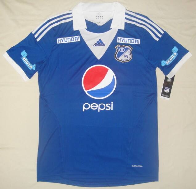 Elite Series 2013 CD Los Millonarios Home Blue Soccer Jersey Shirt
