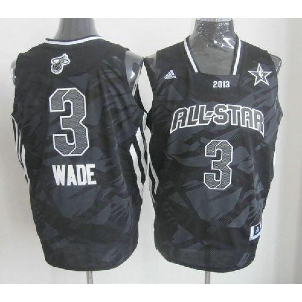 Game Day Professional Men's Heat #3 Dwyane Black Basketball Jersey