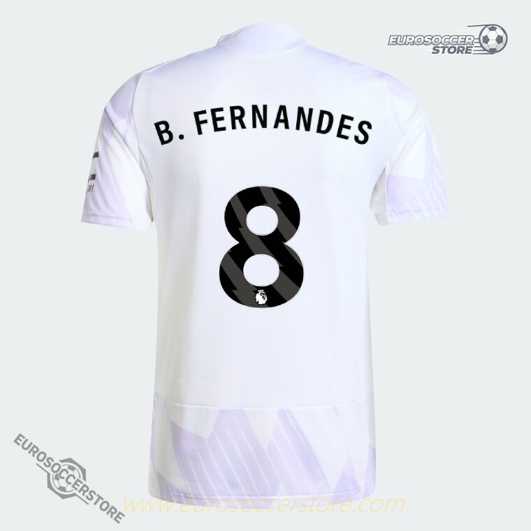 Away Shirt of Manchester United Featuring B. FERNANDES #8 for the 25-26 Season (Player Version)