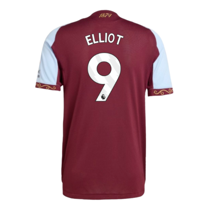 Finest 2025-2026 Aston Villa Home UV Protection - Rare Elliot 9 A#992