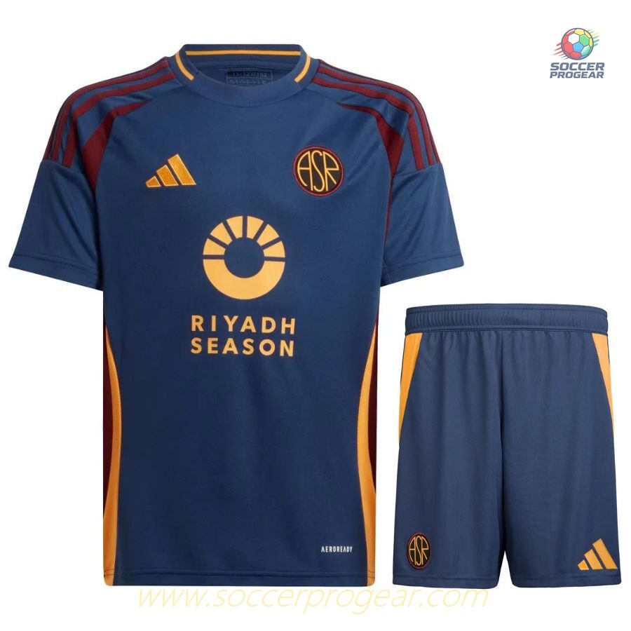 AS Roma Third Childrenren's Football Kit Team Jersey 2024-25 Edition