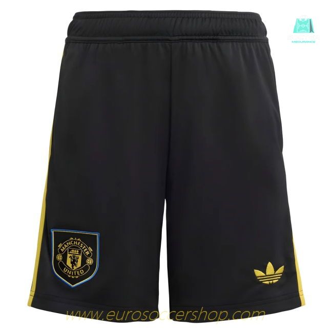 2025-2026 Man Utd Third Shorts (Black) - Kids