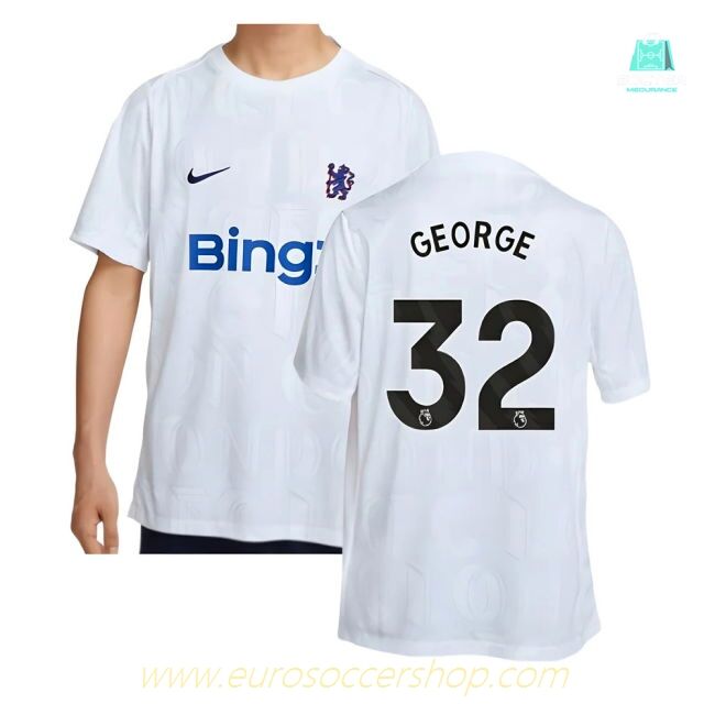 2025-2026 Chelsea Academy Pro Pre-Match Football Top (White) (George 32)