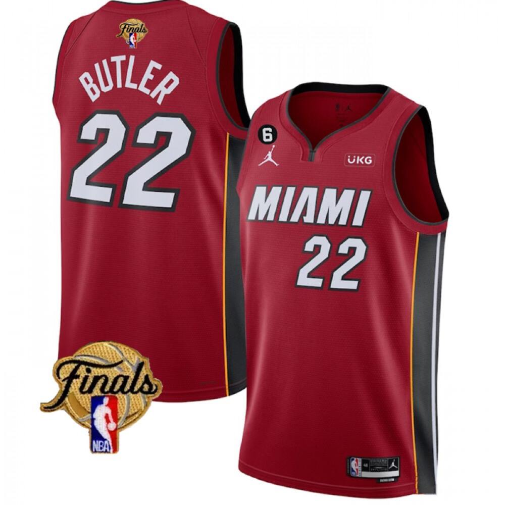 Collector's Item Game-Ready Men's Miami Heat #22 Jimmy Red Basketball Jersey