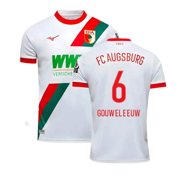 Augsburg Official 2025-2026 Home Soccer Jersey - Match Quality