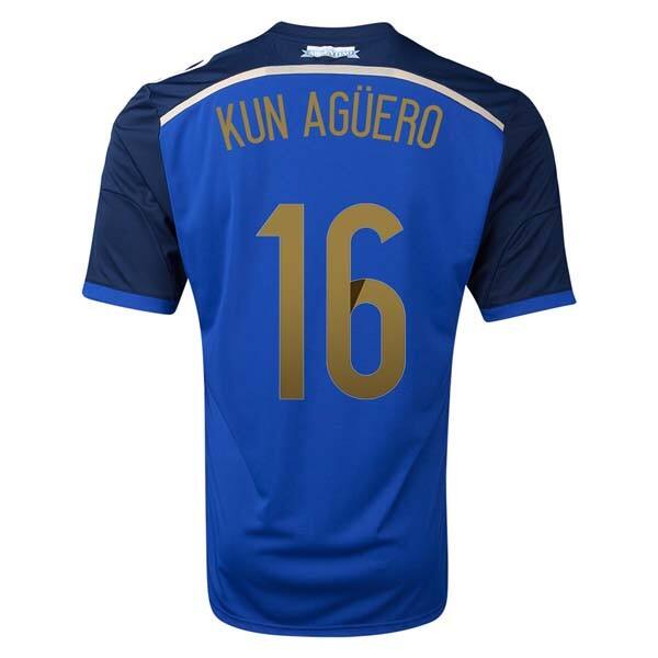 Argentina 1415 Away Soccer Shirt 16 KUN AGUERO - Official Replica