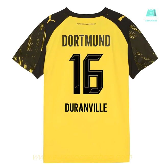 2025-2026 Borussia Dortmund Home Shirt (Kids) (Duranville 16)