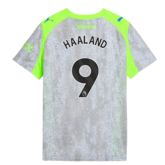 2025-20 Man City Third Football Kit Haaland #9 L M S Kids