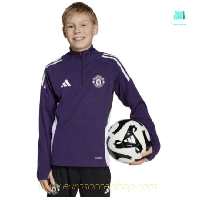 2025-2026 Man Utd Training Top (Aurora Plum) - Kids