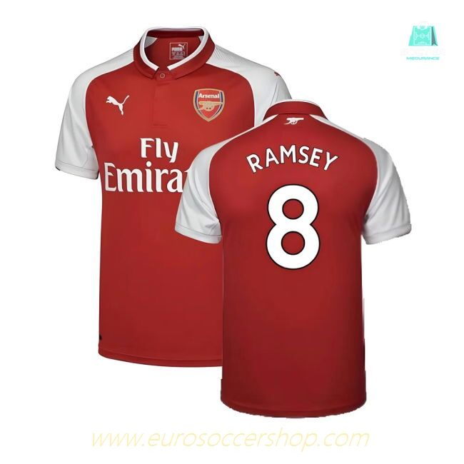 Arsenal 17/18 Home Football Shirt Adult Size XS ((Excellent) XS) (Ramsey 8)