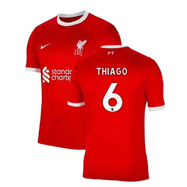 Durable Material Devoted Liverpool Thiago #6 2024-2025 Season Jerse...
