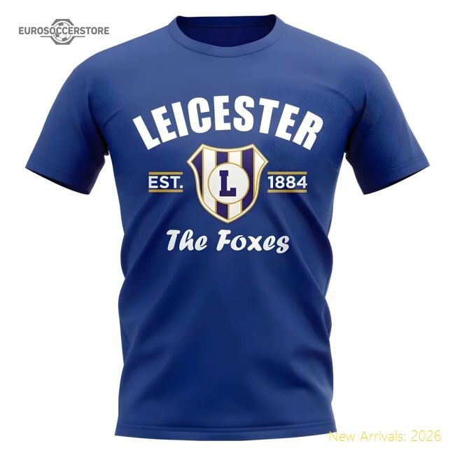 Excellent Leicester Established Football T-shirt (royal)