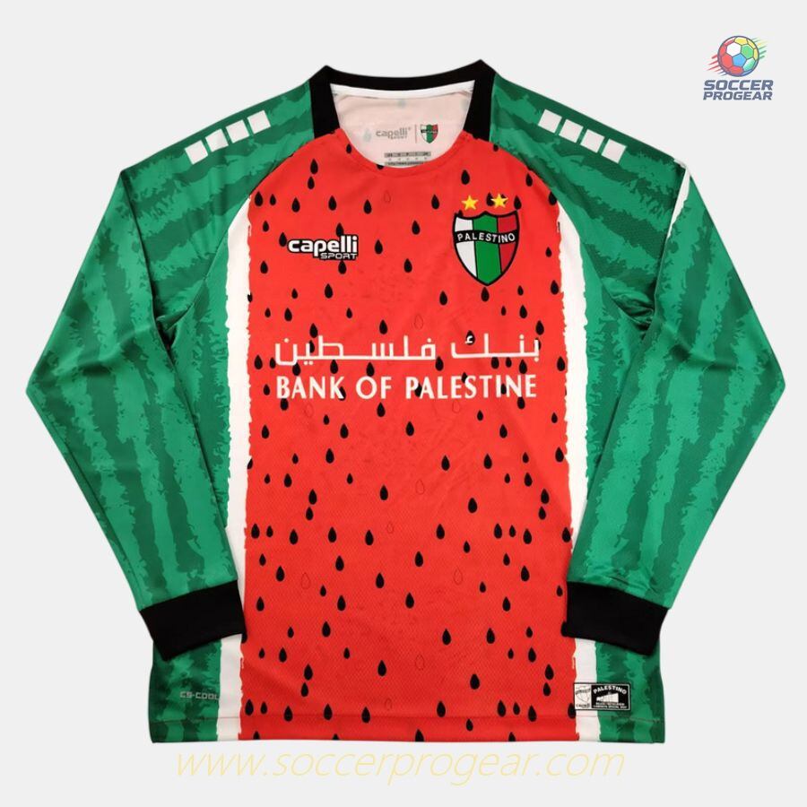 Palestine CL 2025 Edition 2026 Third Red Long Sleeve Soccer Shirt