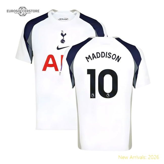Official 2025-2026 Tottenham Hotspur Home Shirt (maddison 10)