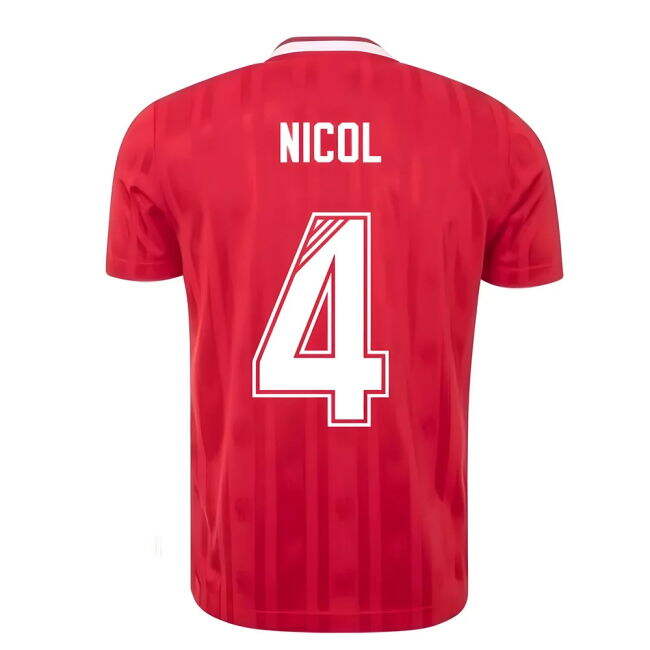 Liverpool Authorized Liverpool FC 1988-89 Candy Home Shirt (Nicol 4)