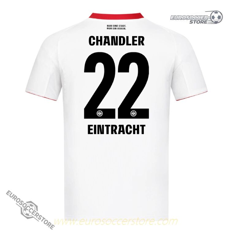 Away Jersey of Eintracht Frankfurt with CHANDLER 22 for the 25-26 season