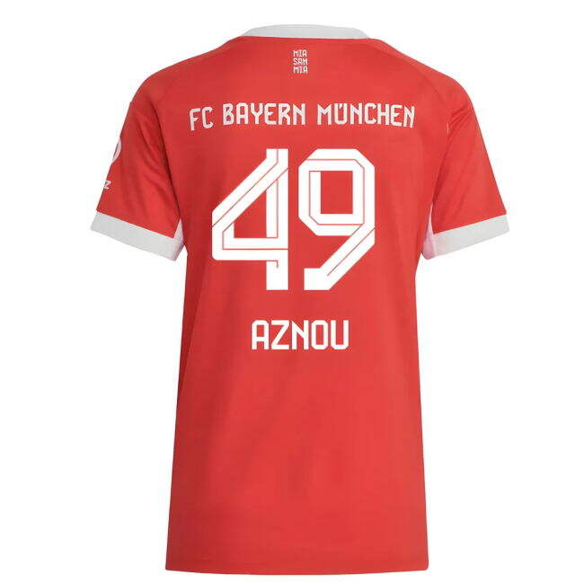 High Quality Bayern Munich 2025-2026 Home Uniform (Aznou 49) (Womens)