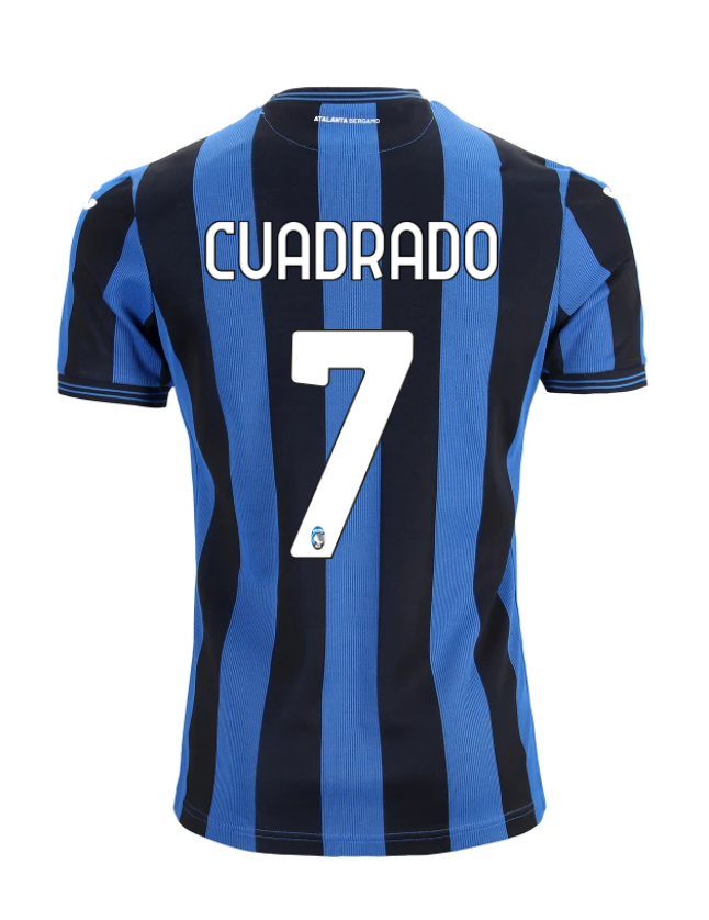 Atalanta's 24-25 Home Jersey with CUADRADO 7 Printing