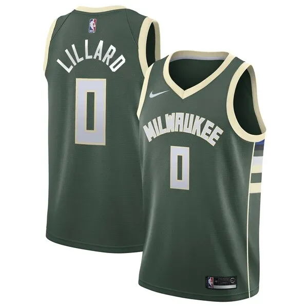 Damian Lillard MIL Swingman Jersey - stylish Basketball - Green