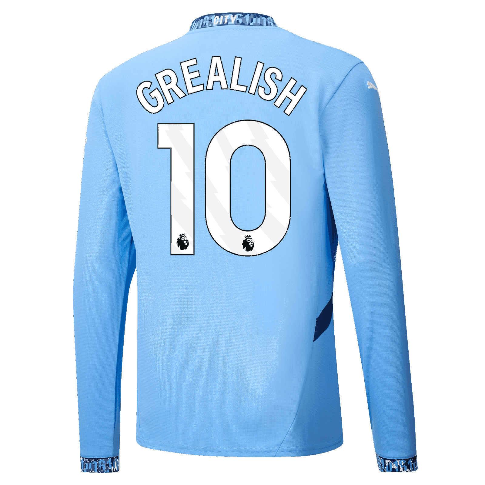 Home Long Sleeve Jersey 10 for Jack Grealish of Manchester City 24-25 Season