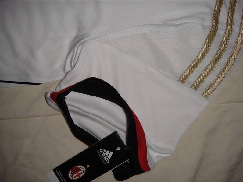13-14 AC Milan Away White Jersey KitShirtShorts - Official Replica 444