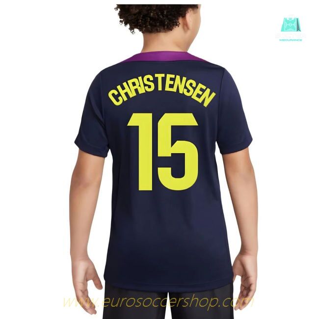 2025-2026 Barcelona Strike Training Shirt (Purple) - Kids (Christensen 15)