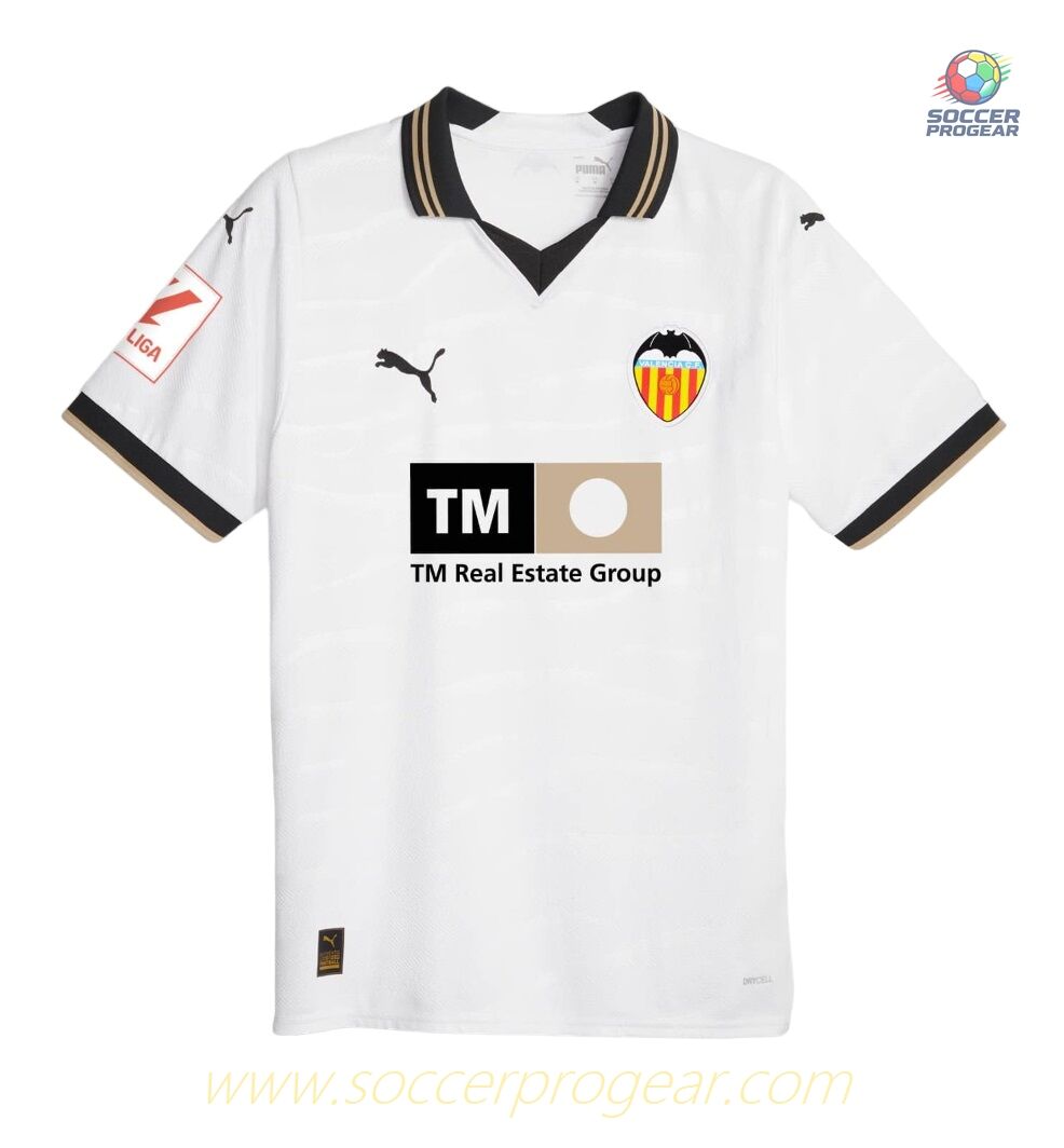 FC Valencia Home Youth Football Kit Football Shirt 2023 2024