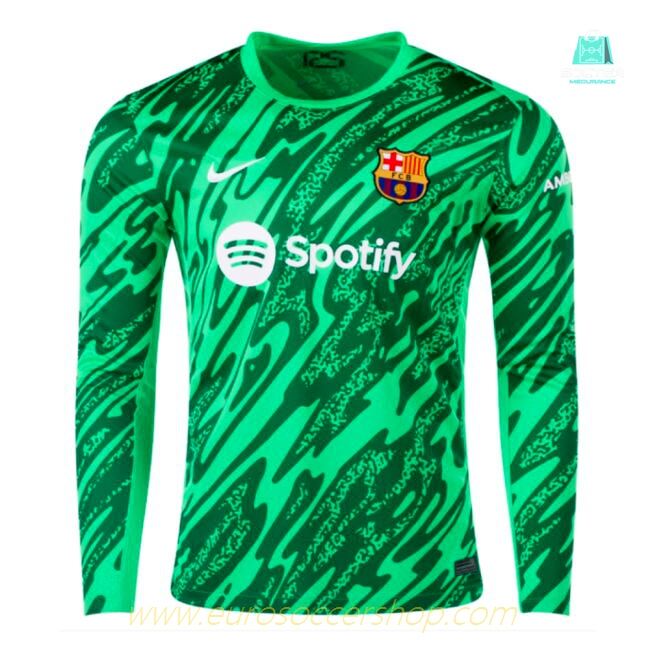2024-2025 Barcelona Home Goalkeeper Shirt (Green) (Ter Stegen 1)