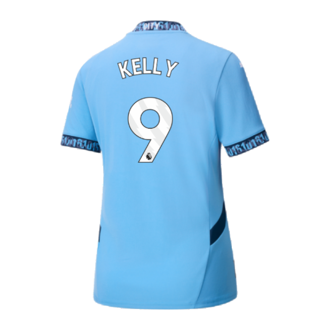 Authentic Design Football Man City Home Shirt Womens Kelly #9 2025...