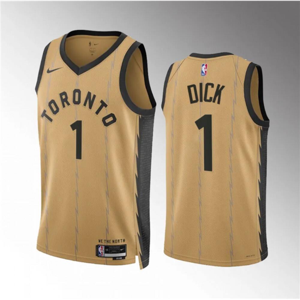 Professional Men's Toronto Raptors #1 Gradey Gold Basketball Jersey
