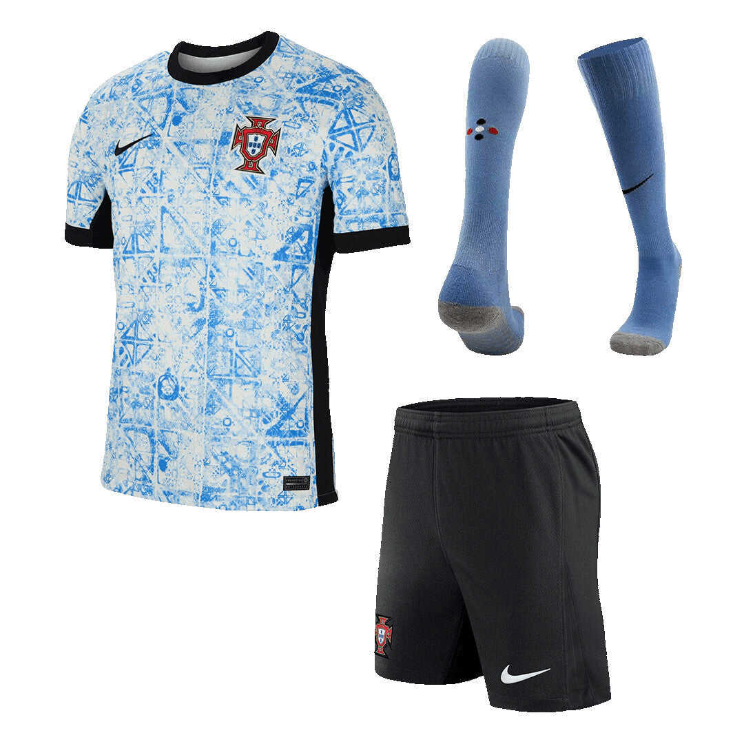 Men's Portugal Away Jersey Full Kit Euro 2024 Authentic Kit