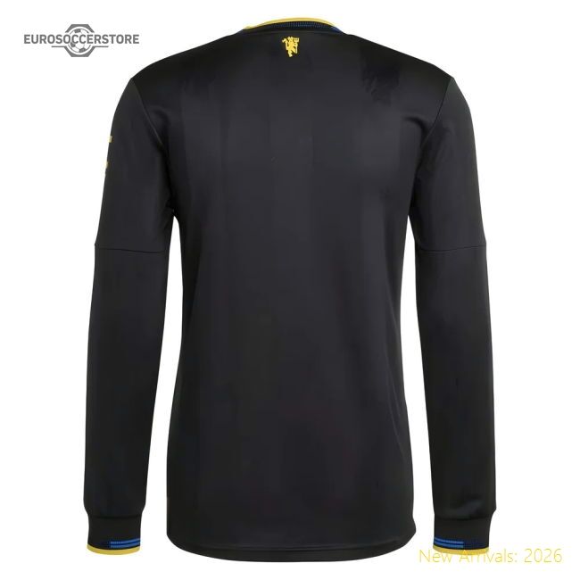 Authentic 2025-2026 Man Utd Authentic Long Sleeve Third Shirt
